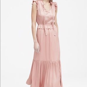 Banana Republic Soft Satin Maxi Dress in Blush